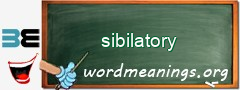 WordMeaning blackboard for sibilatory